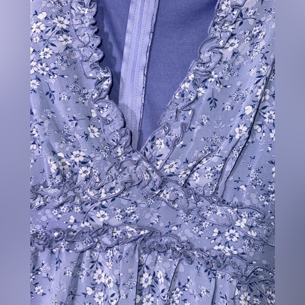 Trixxi Purple Floral Romper - Picture 3 of 6